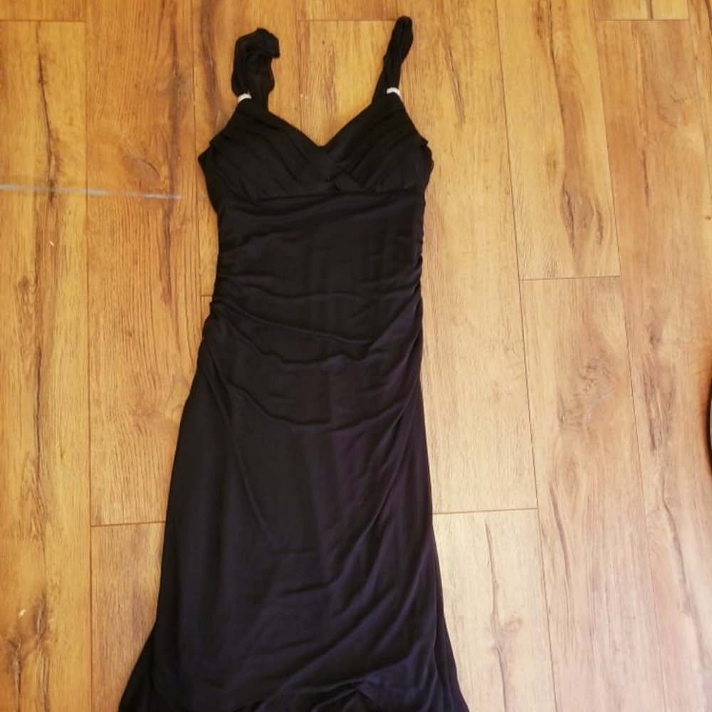 SCARLETT NITE Formal Black Maxi Dress Size 8